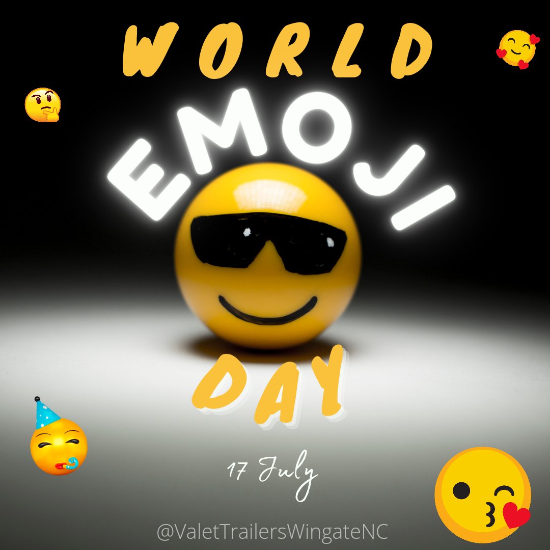 ValetTrailers's tweet photo. 🥳Happy Word Emoji Day 🥳
World Emoji Day is celebrated on July 17 every year. Emoji is a Japanese word that roughly means picture word.🤗😊🙃😘 😉
#worldemojiday
#emojiday #emojiday2021 #valettrailers #utilitytrailer #EnclosedTrailer #Triplecrown #kaufmantrailer #wingatetrailer https://t.co/vrVqLS3J24