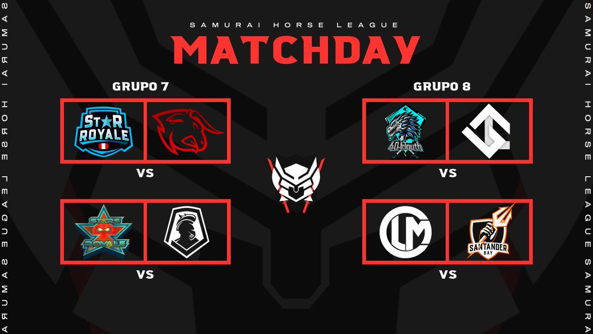 ⛩️MATCHDAY
JORNADA #3

GRUPO 7 • 22🕙 • 22🕙
▶️ @Star_RoyalePeru vs <a href="/BullStars_/">𝗕𝘂𝗹𝗹𝗦𝘁𝗮𝗿𝘀™</a>
▶️ @Stars_Royale_ vs <a href="/ImagineKnights/">Imagine Knights</a>

GRUPO 8 • 17🕔 • 17🕔
▶️ @40KLHES vs <a href="/GodLevel_/">GodLevel Gaming 🎄</a>
▶️ <a href="/CLM_eSports/">Calamity eSports</a> vs <a href="/SantanderBay/">Santander Bay - Mighty Meerkats</a>

⚡SHL Relámpago #8