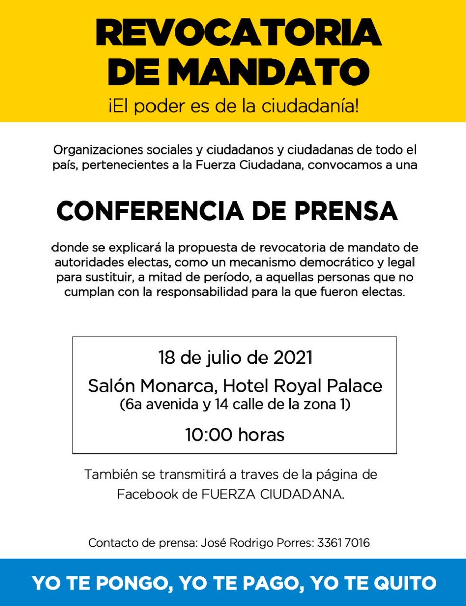 AnaCofinio's tweet image. Revocatoria de Mandato