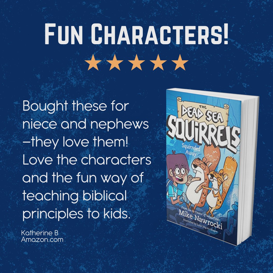 While the animated series begins to come to life, be sure to get The Dead Sea Squirrels book series for the kids in your life!