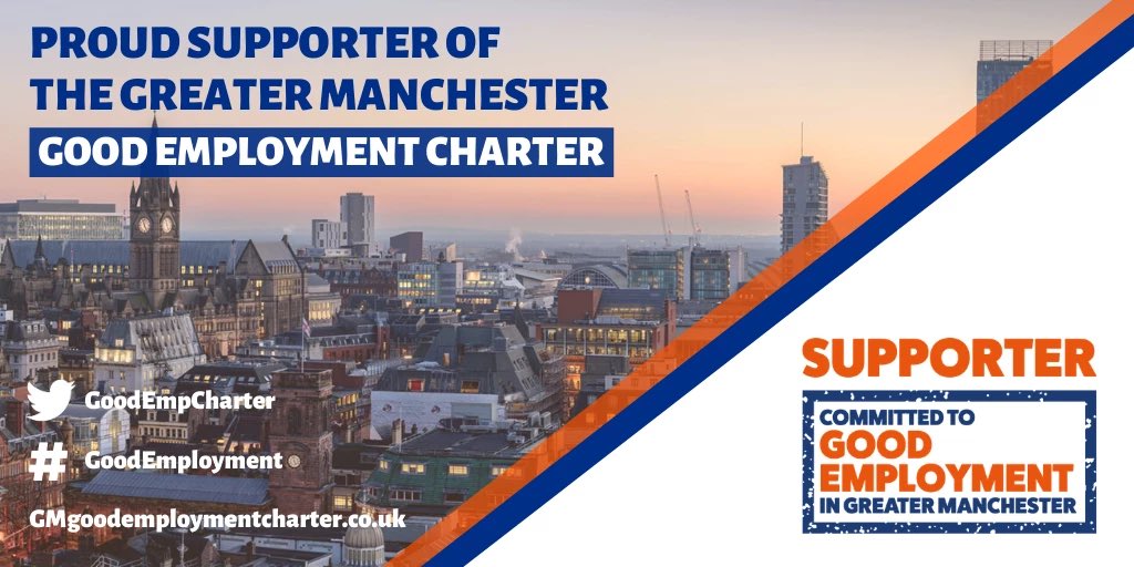 As a Supporter of the Greater Manchester Good Employment Charter, we are among other Employers leading the way in #GoodEmployment.