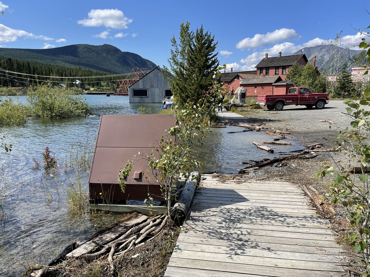 Here’s the view from Carcross #Yukon today as water levels are high.