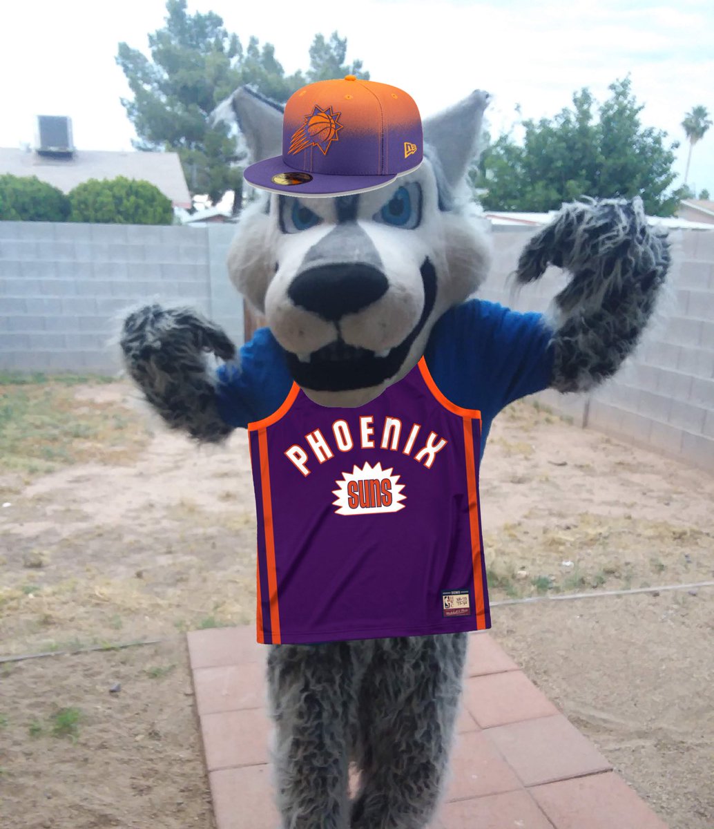 Supporting the home team with my totally real, totally awesome Suns merch! wonder if Go Gorilla likes my style….

#phoenixsuns #suns