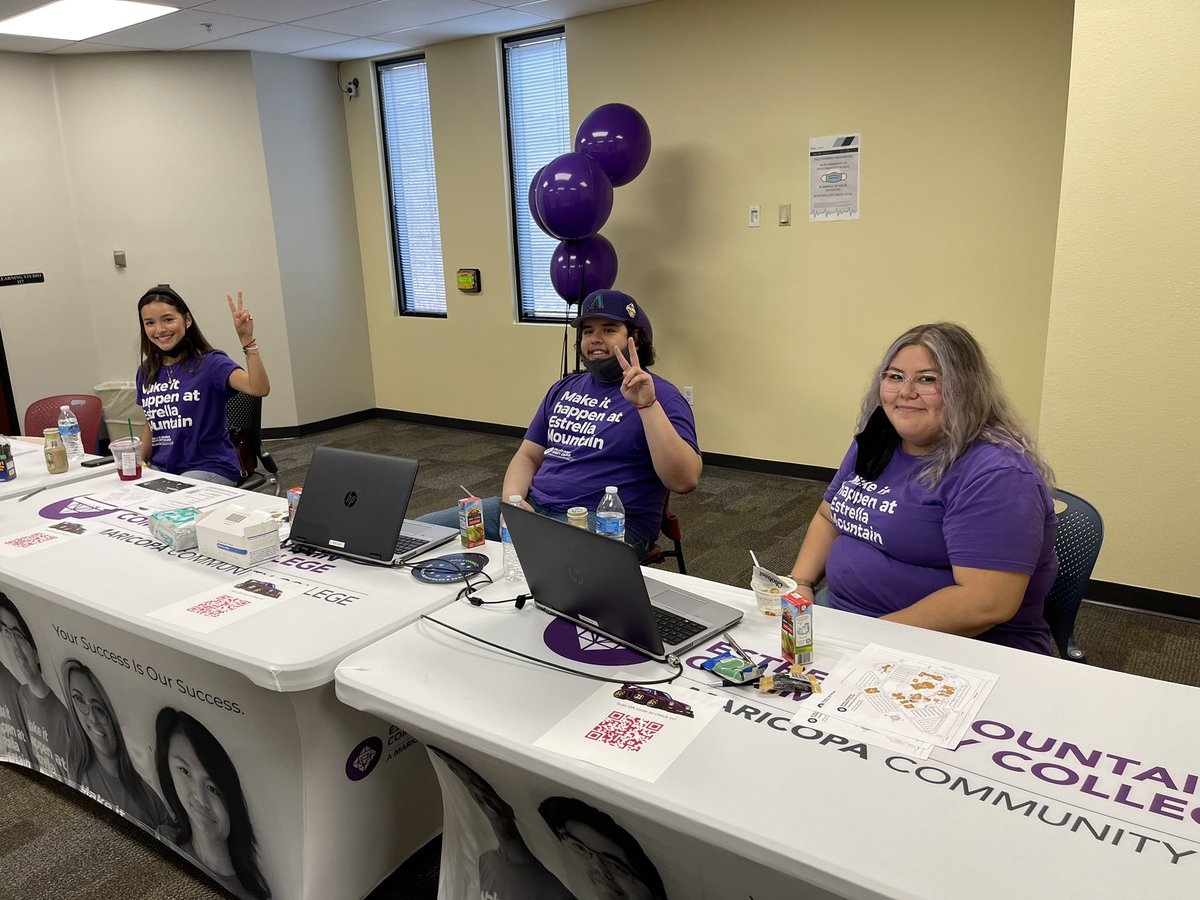 Great Rev Up for Registration Event <a href="/EMCC_Official/">Estrella Mountain Community College</a>! Thanks to all the staff who helped 108 students register for classes. Shout out to <a href="/phoenixraceway/">Phoenix Raceway</a> for the assist on the race car.