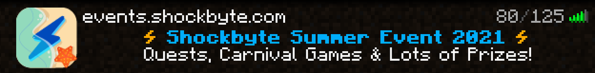 Shockbyte's tweet photo. Why are you reading Twitter instead of playing on the #ShockbyteEvent server? ๐ค https://t.co/LlLM5mEg3m