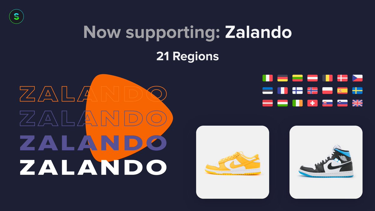 ZALANDO IS HERE!!! 😱🎈🎊

A surprise to our EU users has been in the works, and is finally here. 🥳

To celebrate our new addition of Zalando, we are giving away 1x Renewal copy. 📩

Follow <a href="/SoleTerminator/">Sole Terminator</a>, Retweet 🔁 &amp; Comment why you should be the lucky one 🍀