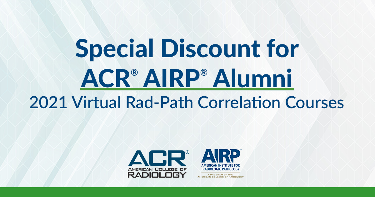🚨 Join us for the next ACR #AIRP four-week #RadPath course, 7/26 to 8/20. 🚨 Catch a comprehensive review of rad-path correlation 👉 bit.ly/3B1Hw9a