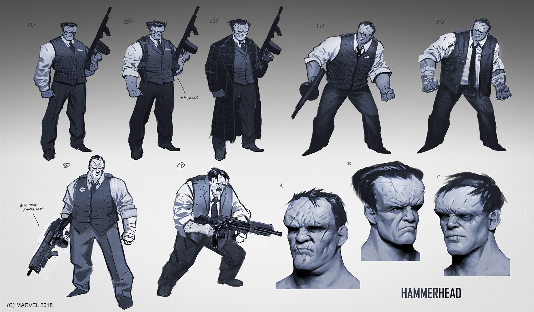 Daryl Mandryk on Twitter: "Hammerhead concepts - Spiderman PS4 #SpiderMan #Marvel #cocneptart #characterdesign https://t.co/xtIMsCK3SW" / Twitter