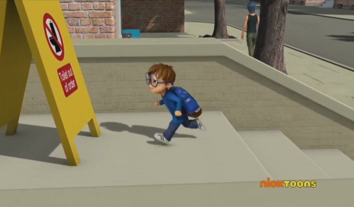 AATCFACTS's tweet photo. In the episode Bathroom Bully from Season 5 of Alvinnn!!! and The Chipmunks, Simon reads the sign as "Please be aware, the restrooms are out of order", when the sign actually says "Toilet out of order" #alvinandthechipmunks https://t.co/FvXrCDLNW6
