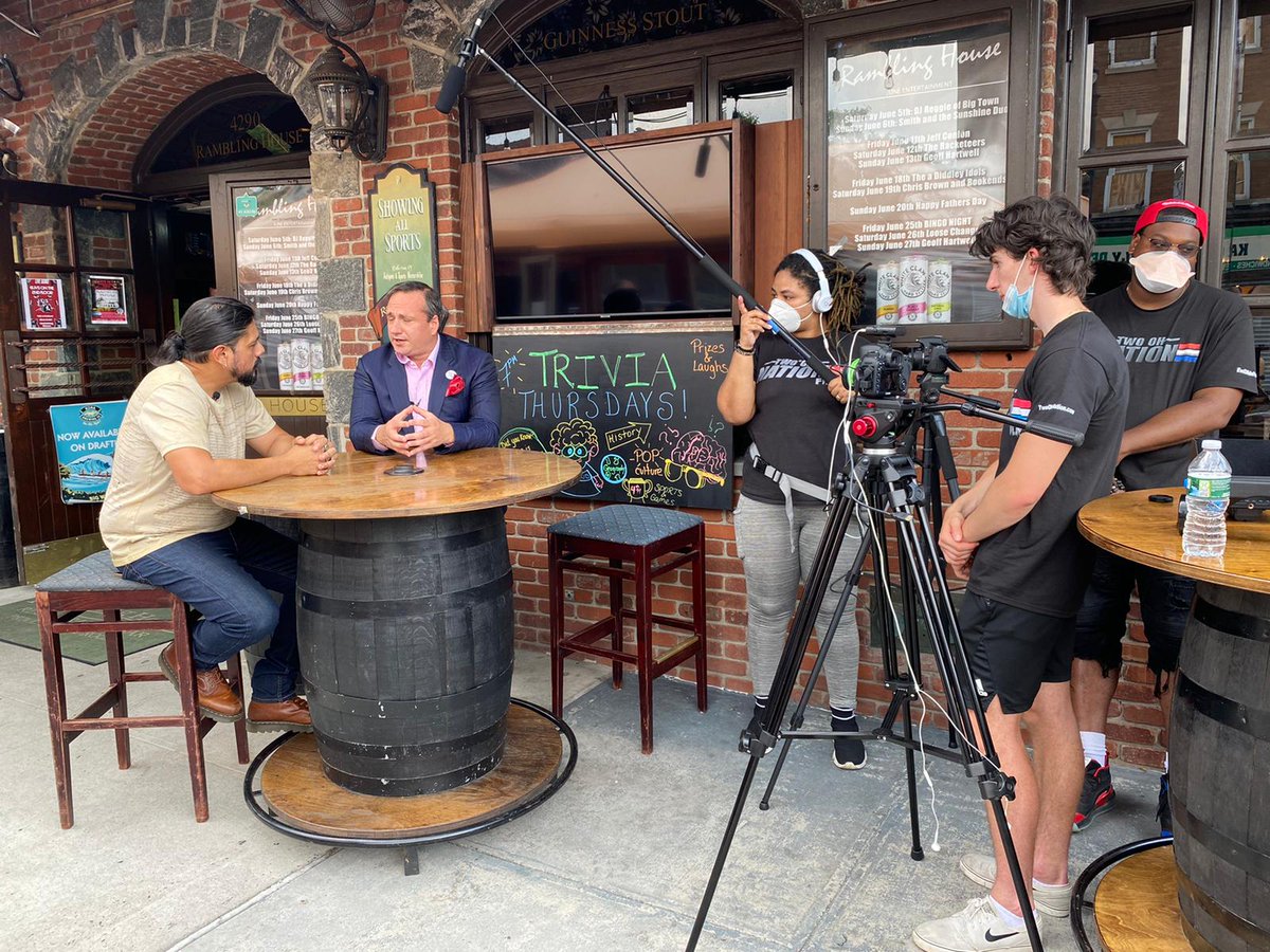 @SeanCHayes1 is being interviewed by Kevin Pazmino for a documentary he is producing on elections in #NYC.  Kevin is running for NY City Council.  We discussed why I ran for NY City Council and how to give back to your community. #TeamSeanHayes #NYCityCouncil