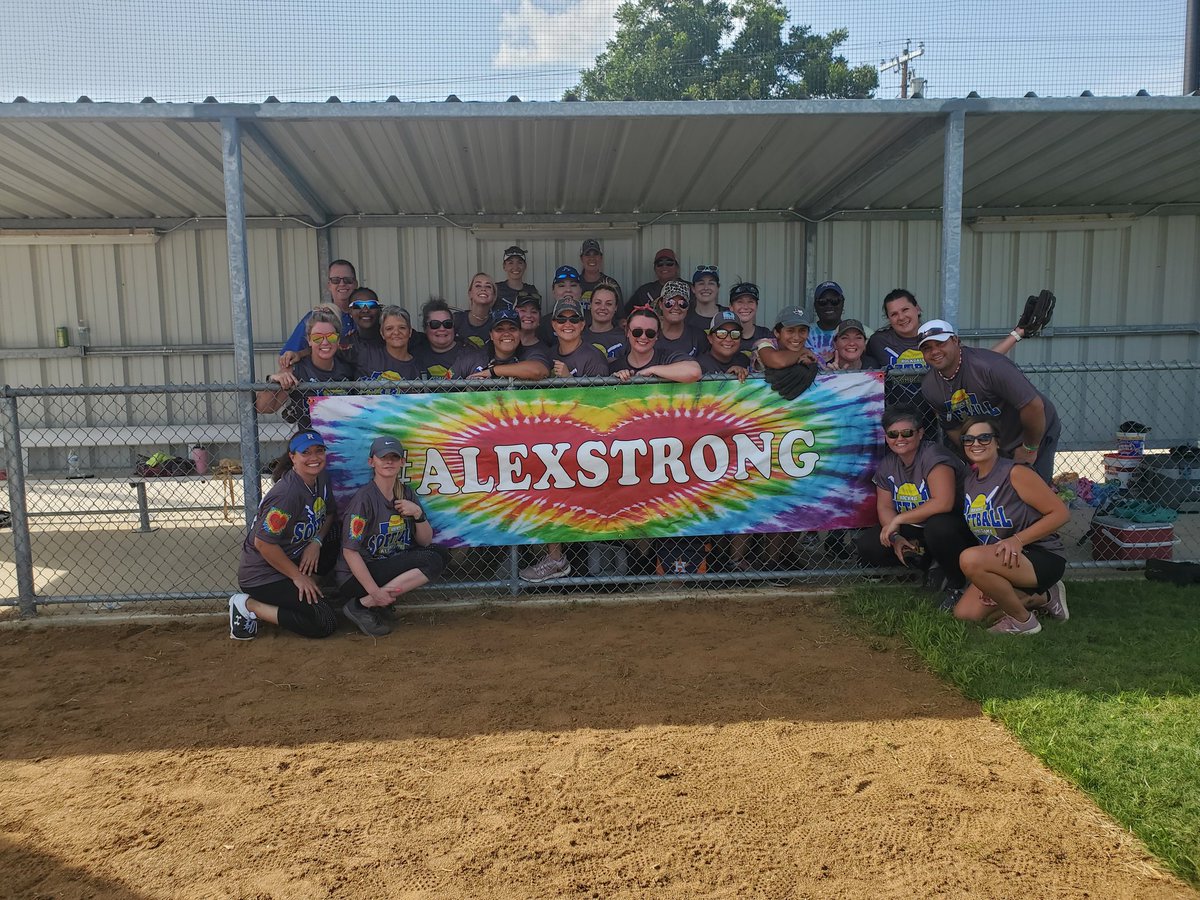 RTXSoftball's tweet photo. It was truly amazing to see the community behind Rockdale Softball! Our 1st annual Alumni game was AMAZING! We raised over $3,400 for RGSL in the name of Alex Sandoval. Thank you to all RHS alumni, donors &amp; Whinestone for helping us reach our goal! #AlexStrong https://t.co/ODq8s7oxzM