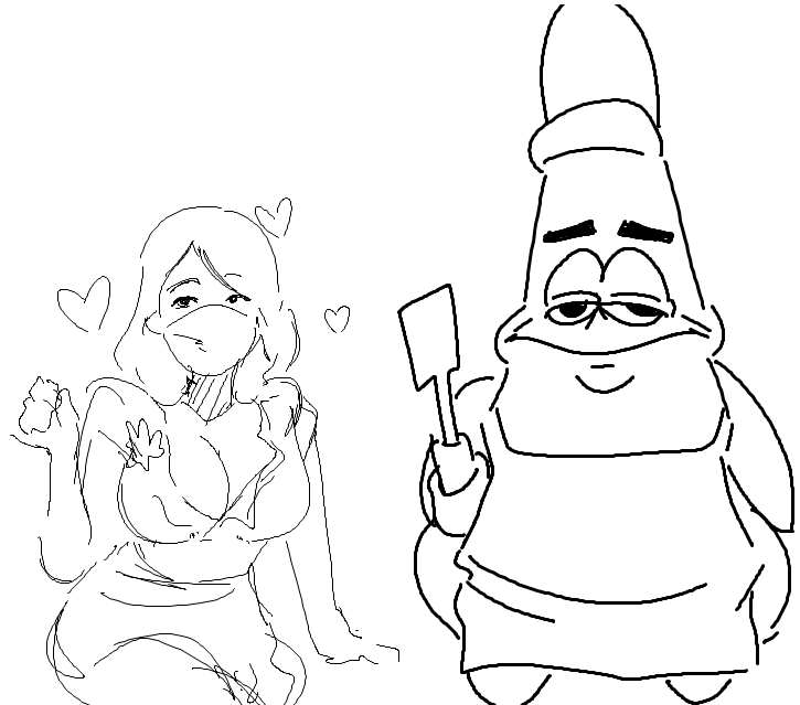 Patrick with his undersea wife 