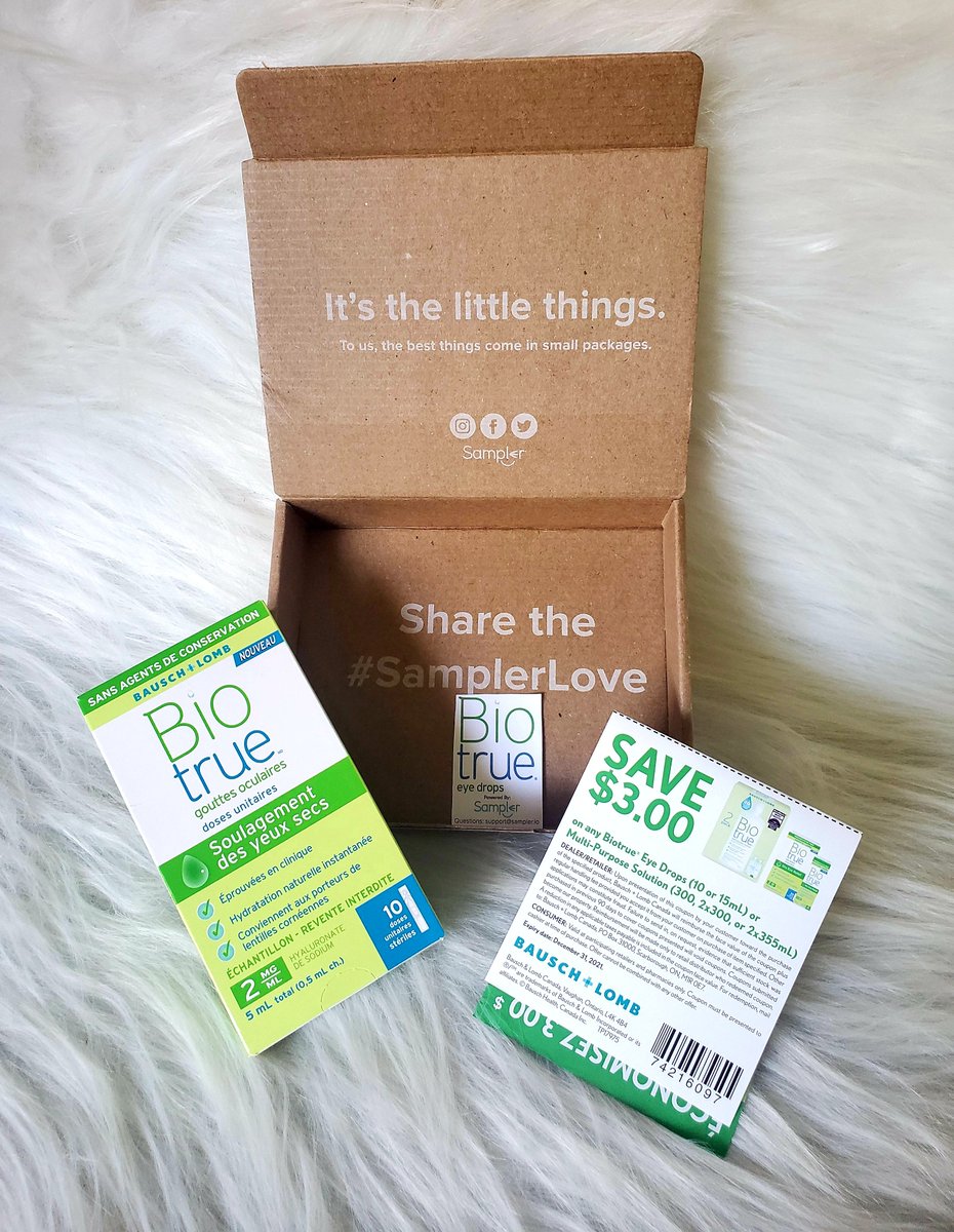 reviewsteph's tweet photo. Voir cette photo Instagram de @testeurstephcanada https://t.co/q234bTcZPh .TK 👉@TheSamplerApp @bauschlombca @biotrue #samplerLove #samplerparty #free #complymentary #biotrue #eyedrop #dryeyerelief #gratuit #cadeau #gratuitement #gratis #gouttesoculaires https://t.co/U6btRDhyTG