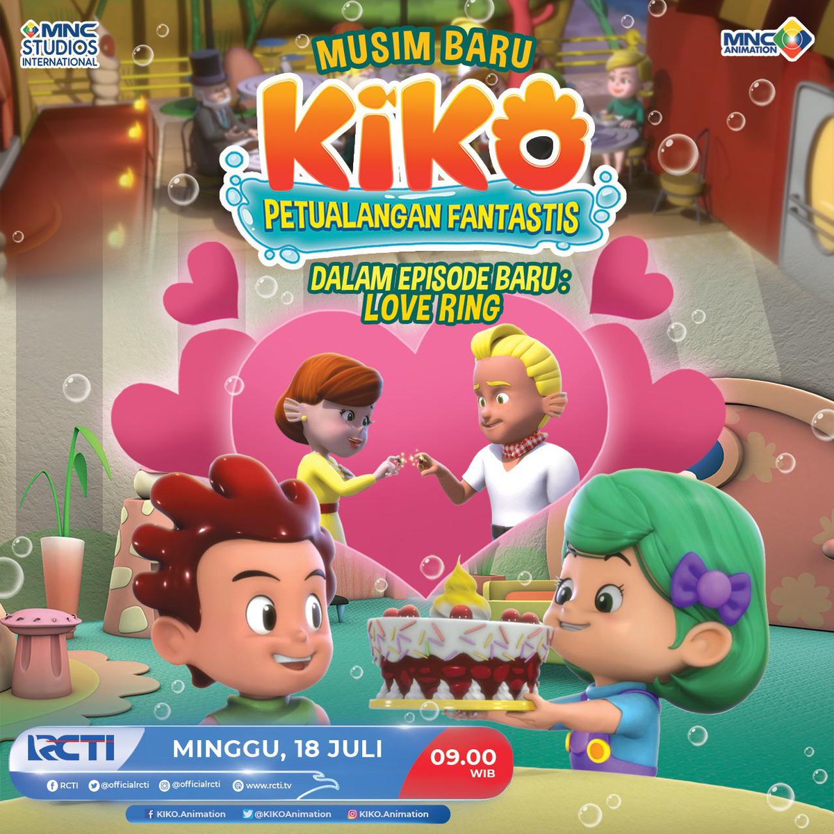 iNewsSport's tweet image. SEASON 3 EPISODE BARU "LOVE RING" Minggu, 18 Jul 2021 Jam 09.00 Pagi di RCTI 😎 #KIKOSeason3 #EpisodeBaru #LoveRing #MNCAnimation #KIKO
