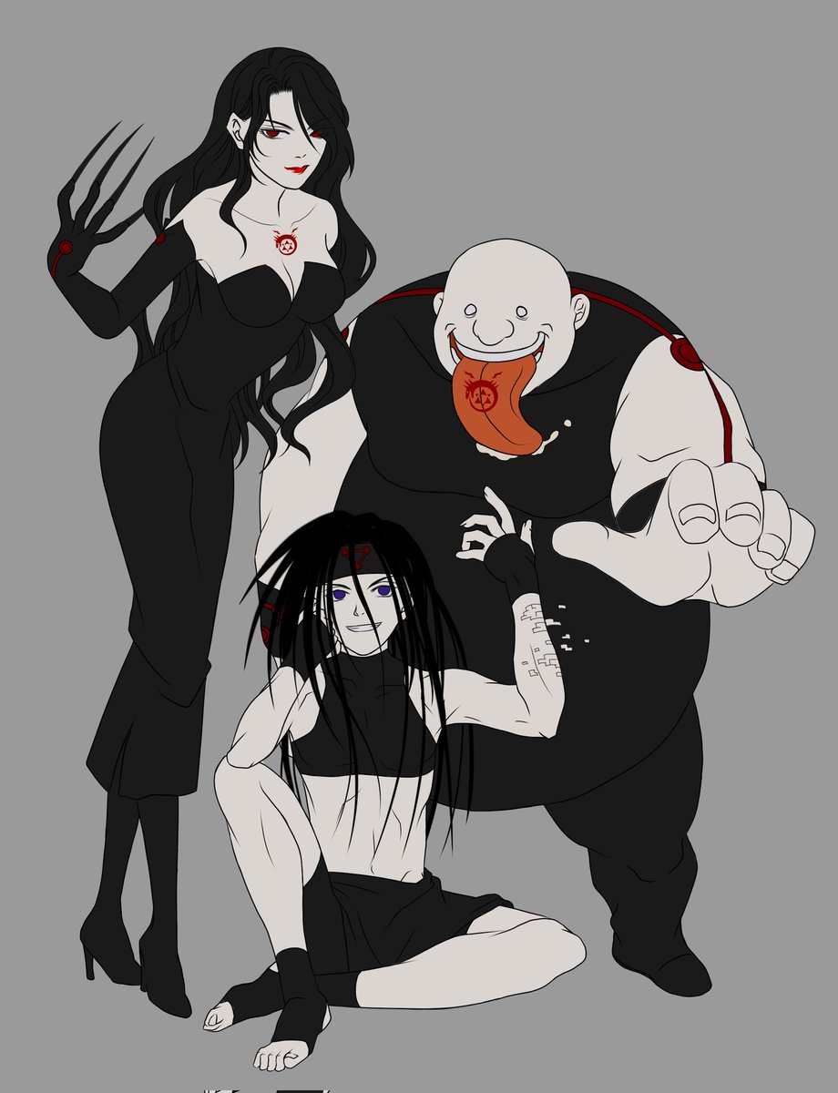 旭 竜そば鑑賞済 ハガレン周年おめでとう O ラスト エンヴィー グラトニー ちゃんと描いてみた あまりおめでたそうな絵でないが そのうちアームストロング姉弟も描きたい ハガレン周年 鋼の錬金術師 ハガレン