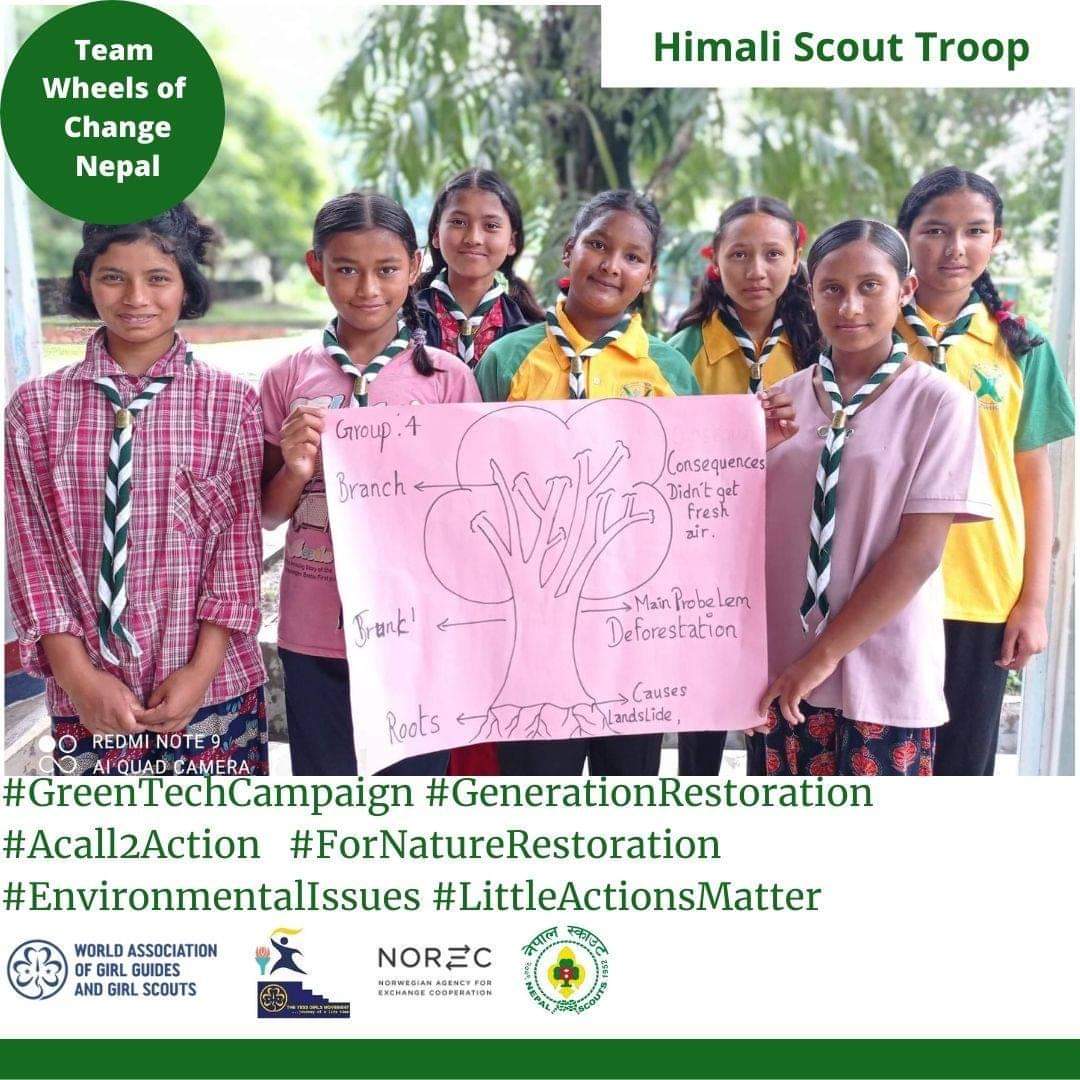 YessNepal's tweet photo. Young scouts from Himali Scout Troop are identifying the environmental issues and trying to find out the solution to combat them to create the better environment for everyone to live and enjoy.
#GreenTechChallenge #EnvironmentalIssues #generationrestoration https://t.co/lg4ZAozFH2
