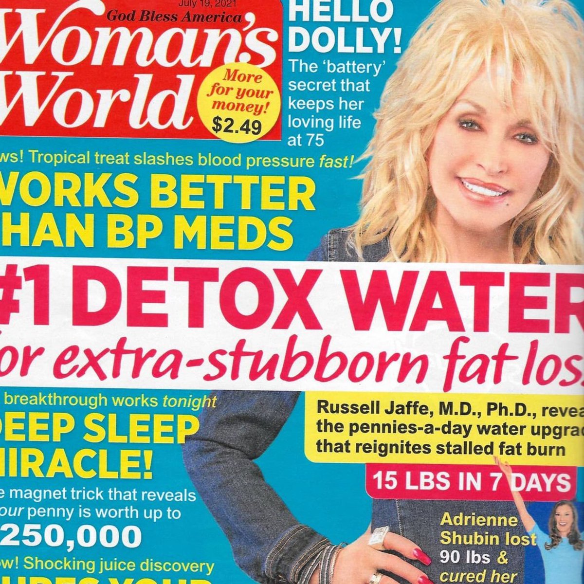 VanessaRiley's tweet photo. What do @DollyParton @MelonieJohnson and I have in common? A number of things … including a good sense of humor and we are all in @WomansWorldUS  
Thank you Woman’s World for including #IslandQueen and #TooGoodtobeReal in you #bookclub picks. https://t.co/eZvo5zcapT
