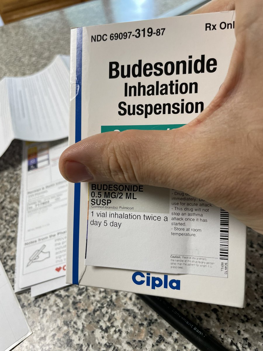 DanReinherz's tweet photo. 3x amount needed dispensed, instructions unclear (no one suggested a nebulizer), and manufacture exp date was sooner than the 1 year on the label. Excess medication costs big $$$ @cvspharmacy (should say: Inhale 1 vial via nebulizer twice a day for 5 days) https://t.co/QfCoJNtHue