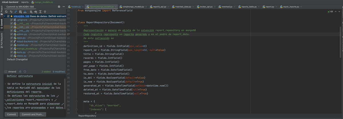 MeerKADIoT's tweet image. Working in our new features, implementing #mongodb on #django backend to storage  dynamic data and to improve speed at reports requests from our #angular11 client. #python #mongoengine #mongodb #pycharm #100DaysofCode #IoT #AlwaysWatching #JavaScript