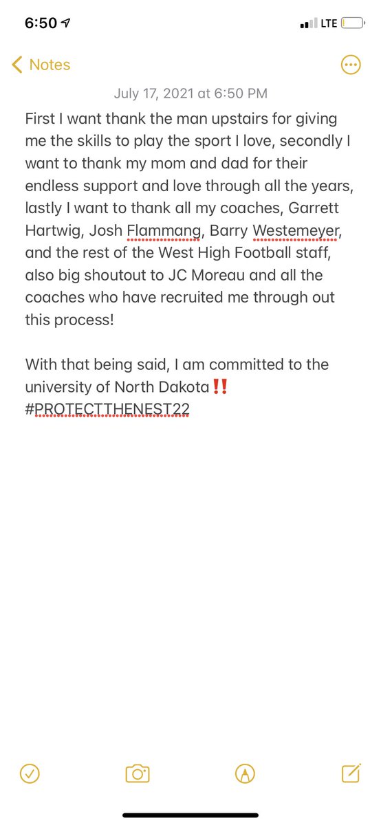 Extremely blessed and excited to announce my commitment‼️ Grand Forks definitely feels like home! <a href="/TheStrengthU/">JC Moreau</a> <a href="/pawlakjoe/">Joe Pawlak</a> <a href="/BubbaSchweigert/">Bubba Schweigert</a> <a href="/ICWestFB/">Iowa City West Football</a>