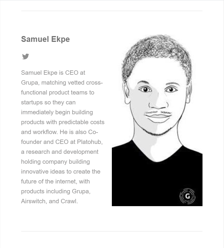 hackerbrews's tweet image. Today&apos;s indie hacker of the day is @samuelekpe, CEO at @grupa_io
