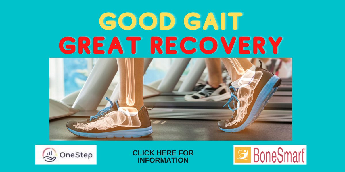 OneStep’s gait-based #PhysicalTherapy program helps if you're: Strengthening and getting ready for #KneeReplacement,
In the first 6 to 12 months after surgery,
Years out from surgery and want to improve your gait.
Free for a limited time. Register now! bonesmart.org/onestep-app-re…