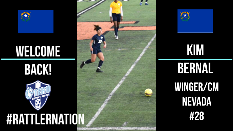 OteroSoccer's tweet photo. Meet the Rattlers: Day 17
Let's welcome back returning sophomore Winger/ Center Mid Kim Bernal out of Reno, Nevada. During her first season, Kim had 8 appearances and contributed with 2 assists in Conference play.
Welcome back to #RattlerNation Kim! https://t.co/cscTt9nTMb