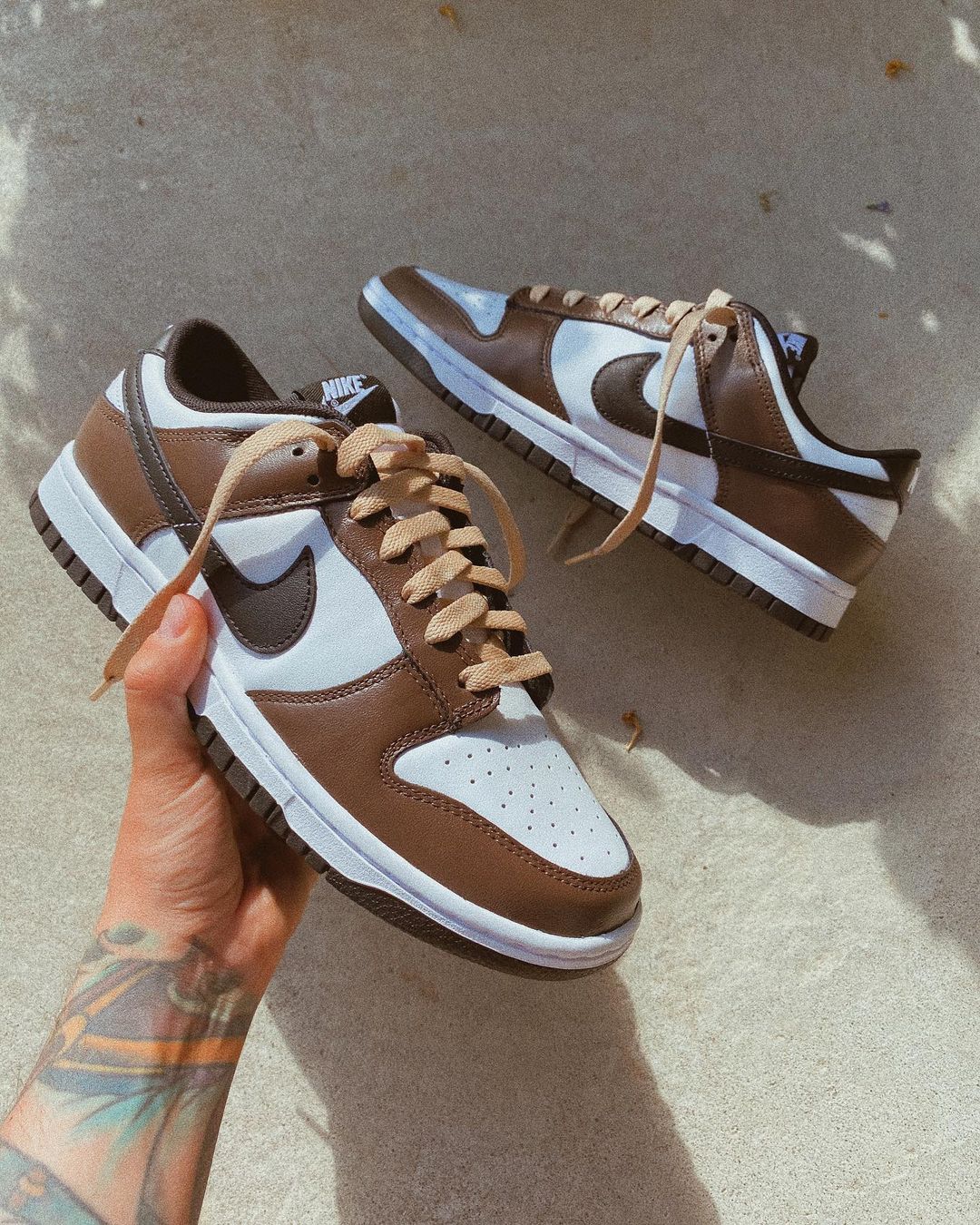 Custom Coffee and Cream Nike Dunks 