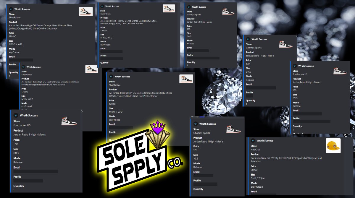 Easy drop today for @wrathsoftware @LiveProxies Destroyed Footsites @jeru035 Subnet cooked shopify S/o resi mix @Hex_Proxy @ProxyWorId @ZenuProxies @mushroomproxy All ACO for @SoleSpplyCo , Members got these for retail and we had 100% Success Rate