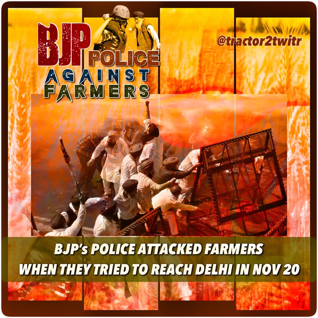karajlahoria97's tweet photo. We run into police brutality often and it's always a problem that 

we always have to protest and speak out for our rights...!!

#BJPPoliceAgainstFarmers 
#FarmersProtest https://t.co/jSxndKIX0J