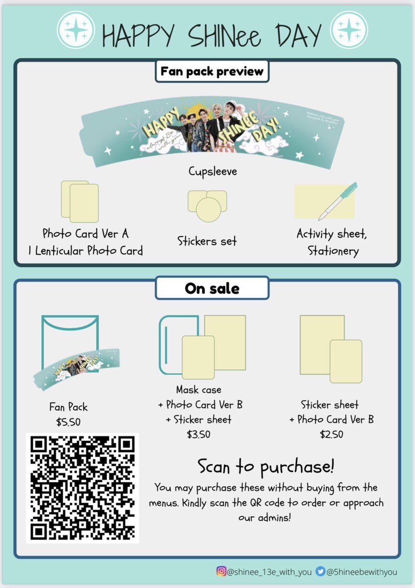 5HINeebewithyou's tweet photo. Hi Shawols~

There’s currently a waiting list (about 1 hr) to enter the cafe for the event. If you’re unable to wait, you may consider to purchase the fanpack separately instead 🥰

More details in order form: https://t.co/sFljF7P21f  

#SHINee13ewithyou
@SHINee #SHINee #샤이니 https://t.co/Rp0SPcc63U