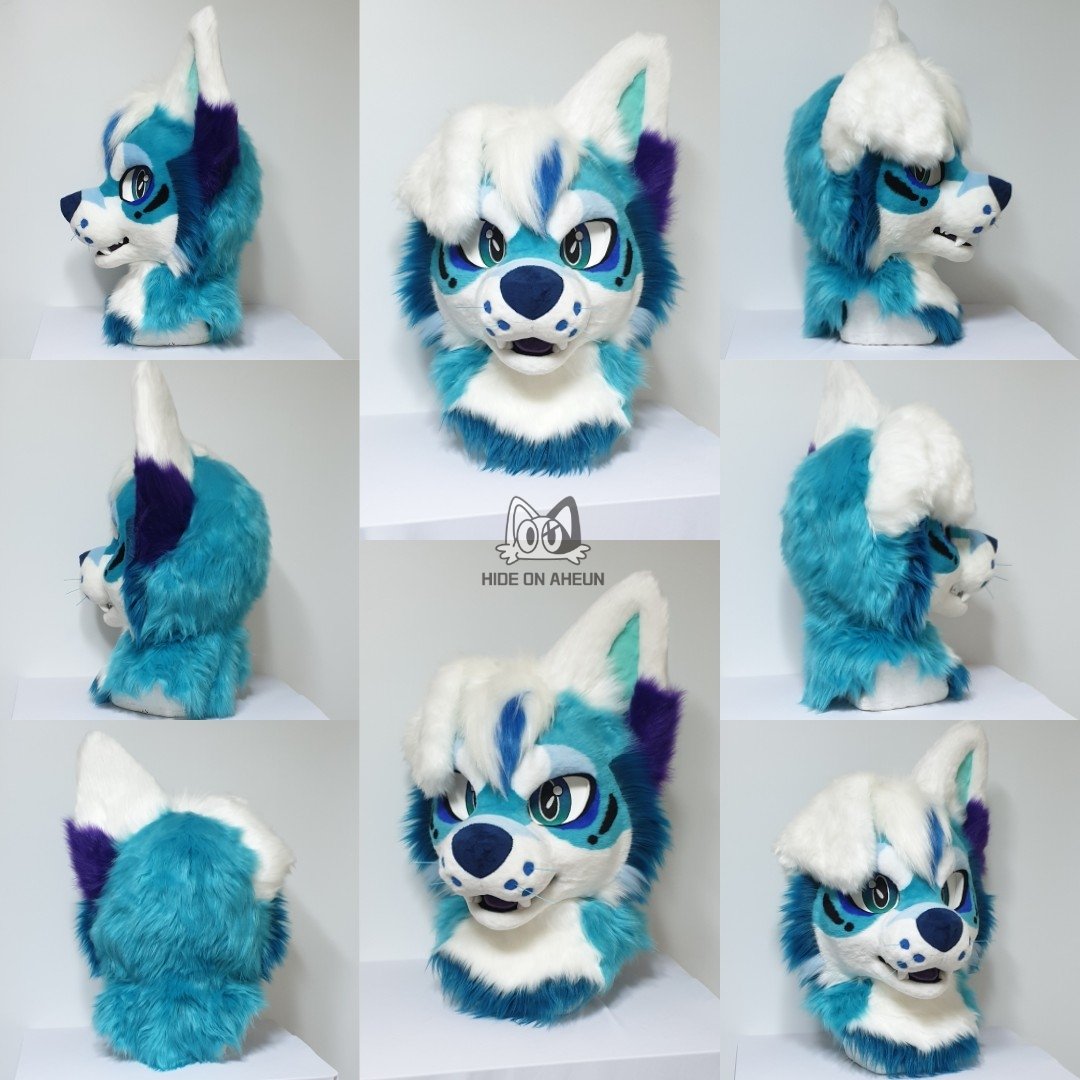 Aheunfursuit's tweet photo. Blue "!" Mutt! #fursuit https://t.co/g1xyV8IzcE