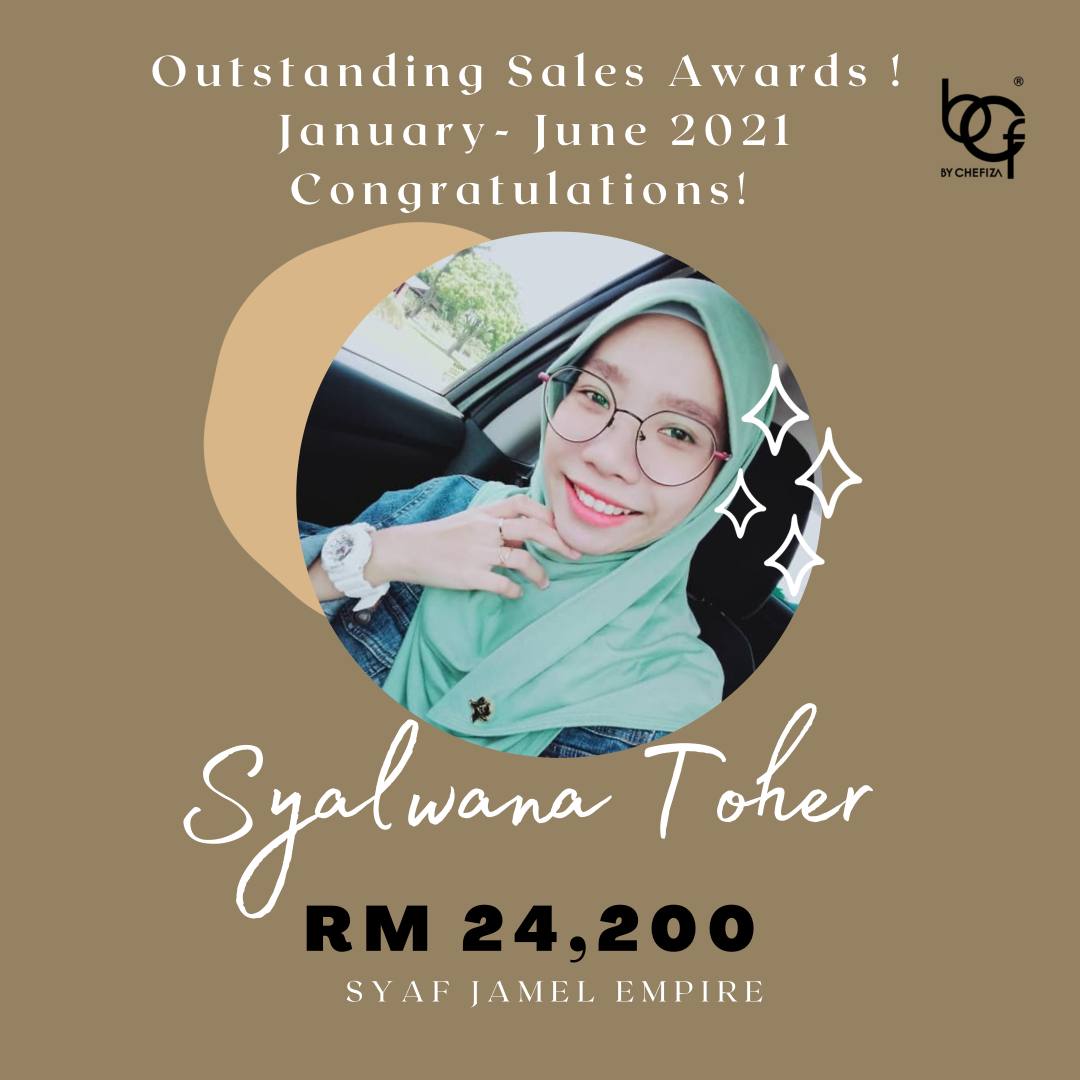 SyafirahJamel's tweet photo. Top Achiever Sale Jan-June team #SyafJamelEmpire. 

Im so proud ada anak² team yang sentiasa bersemangat. Bukan senang ye, mereka struggle for this lagi² dikala pendemik yang tak pernah habis ni. 

Tahniah uols! https://t.co/5Dh2B0oXui