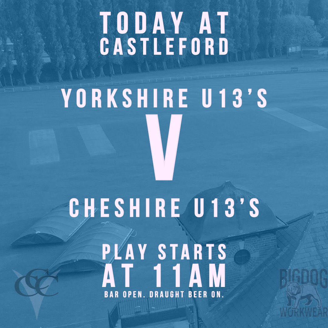 CastlefordCC's tweet image. Yorkshire age group in action at Savile Park this week. We start off today with Yorkshire U13’s V Cheshire U13’s. We look forward to welcoming you. 🏏☀️
