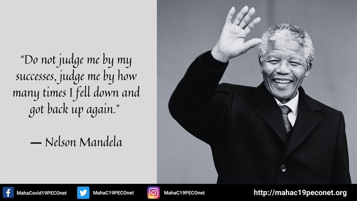 MahaC19PECOnet's tweet image. “Do not judge me by my successes, judge me by how many times I fell down and got back up again.” ― #NelsonMandela 

Name or tag someone, who you think has come out of failures as a warrior?

#MandelaDay #RISEinfinity #MahaPecoNet
@karonshaiva @nvcmenon @YkabirYusuf
@niranjanaher