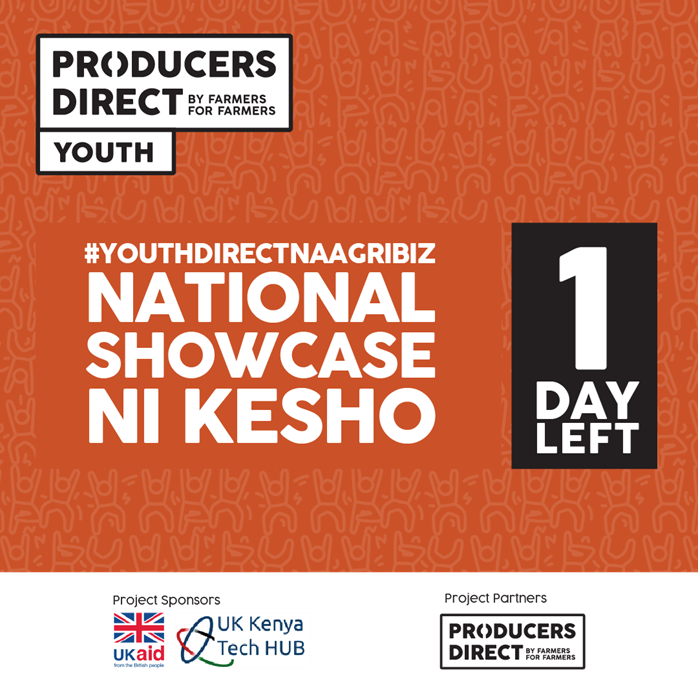 PDYouthDirect's tweet photo. Leo watu hawalali wakingoja #YouthDirectnaAgriBiz National Showcase ianze kesho ndio tujue winners wa competition ni kina nani. 

Usharegister ama unangoja bell? Haya…bell ndio hii---🡪 https://t.co/DUu843oo8L #PDYouthDirect https://t.co/X7nM3CvzJI