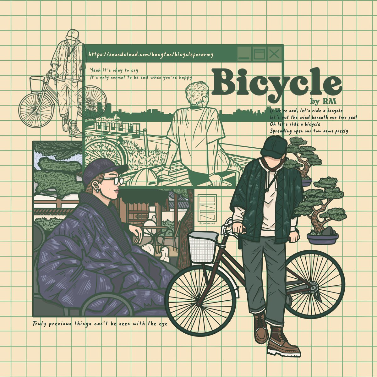 oreleooart's tweet image. Bicycle 🚲🌱✨ by #NAMJOON 

#RM #방탄소년단RM #방탄소년단 #BTS #btsfanart @BTS_twt
