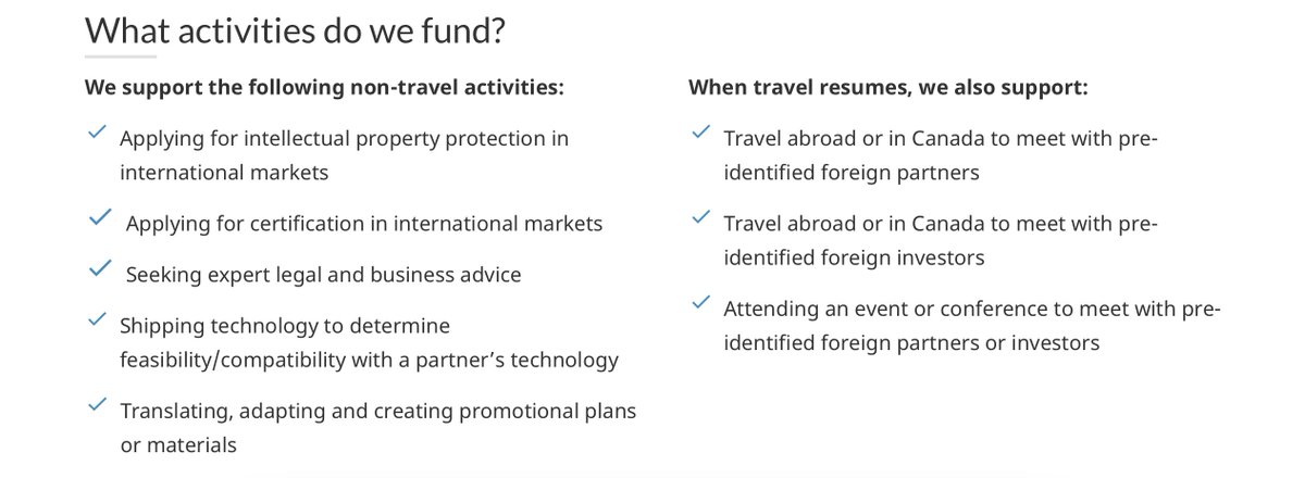 What activities do we fund?