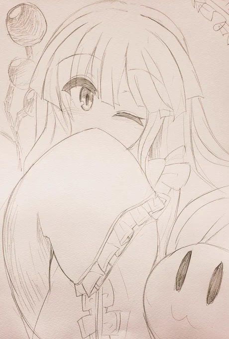 名華祭で描かせてもらったスケブの一部です 紫苑ちゃん、輝夜さん、チルノちゃん 