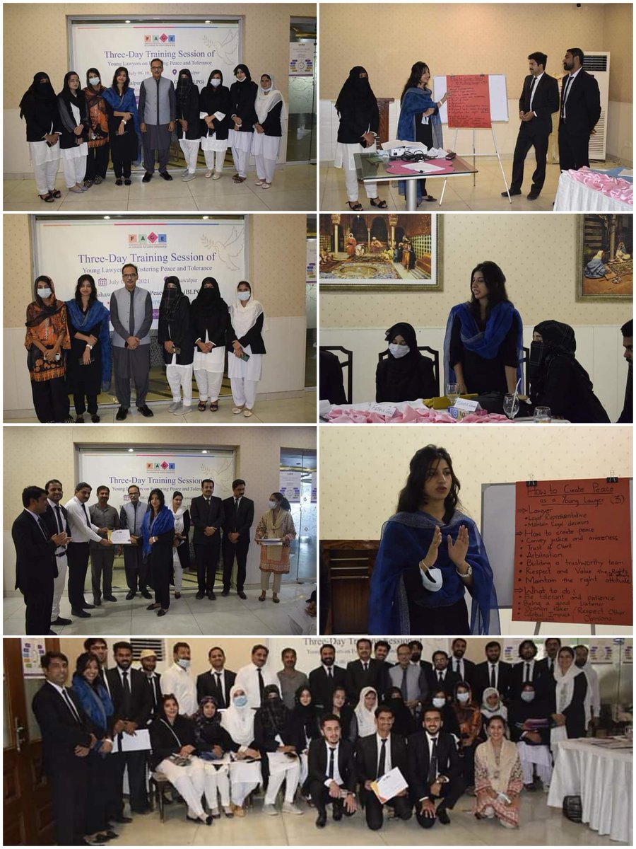 FarahKh06222374's tweet photo. Attended a three days training session with members of Punjab and District Bar councils and with young aspiring lawyers.
#facefoundation
#AdvocateForChange https://t.co/bAZgDm5Xf4