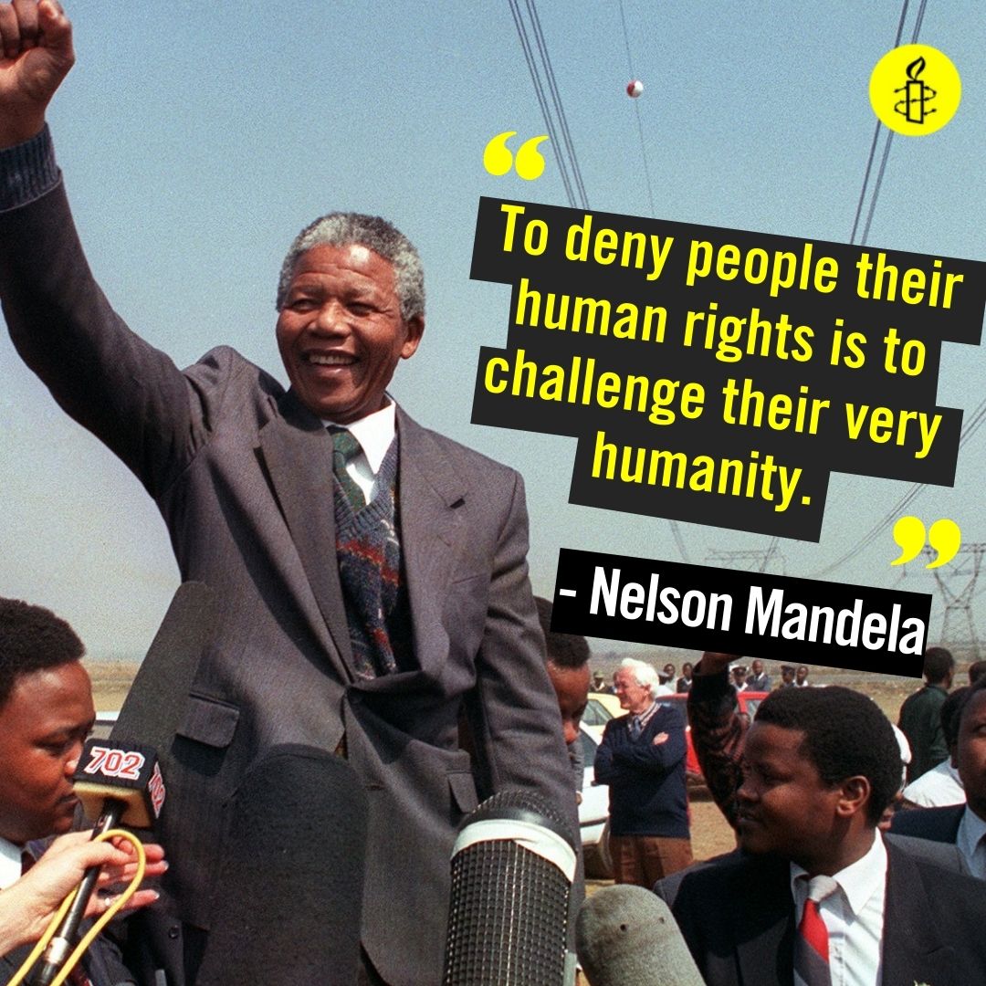 "To deny people their human rights is to challenge their very humanity." - Nelson Mandela (1918 - 2003) #NelsonMandela #NelsonMandelaQuotes #NelsonMandelaDay