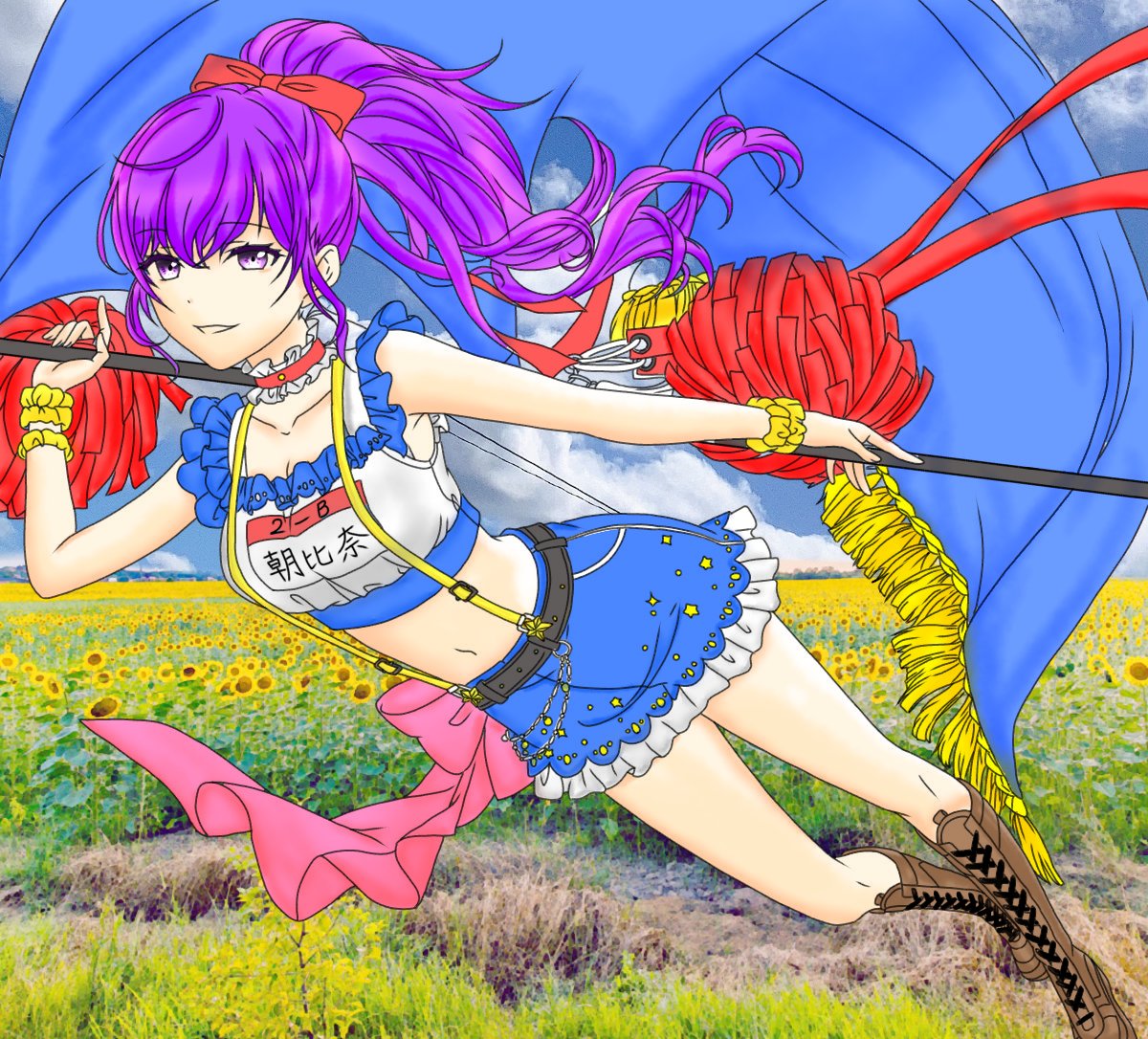 もちろん背景は素材です。 朝比奈まふゆ／体育祭 #prsk_FA #塗り絵