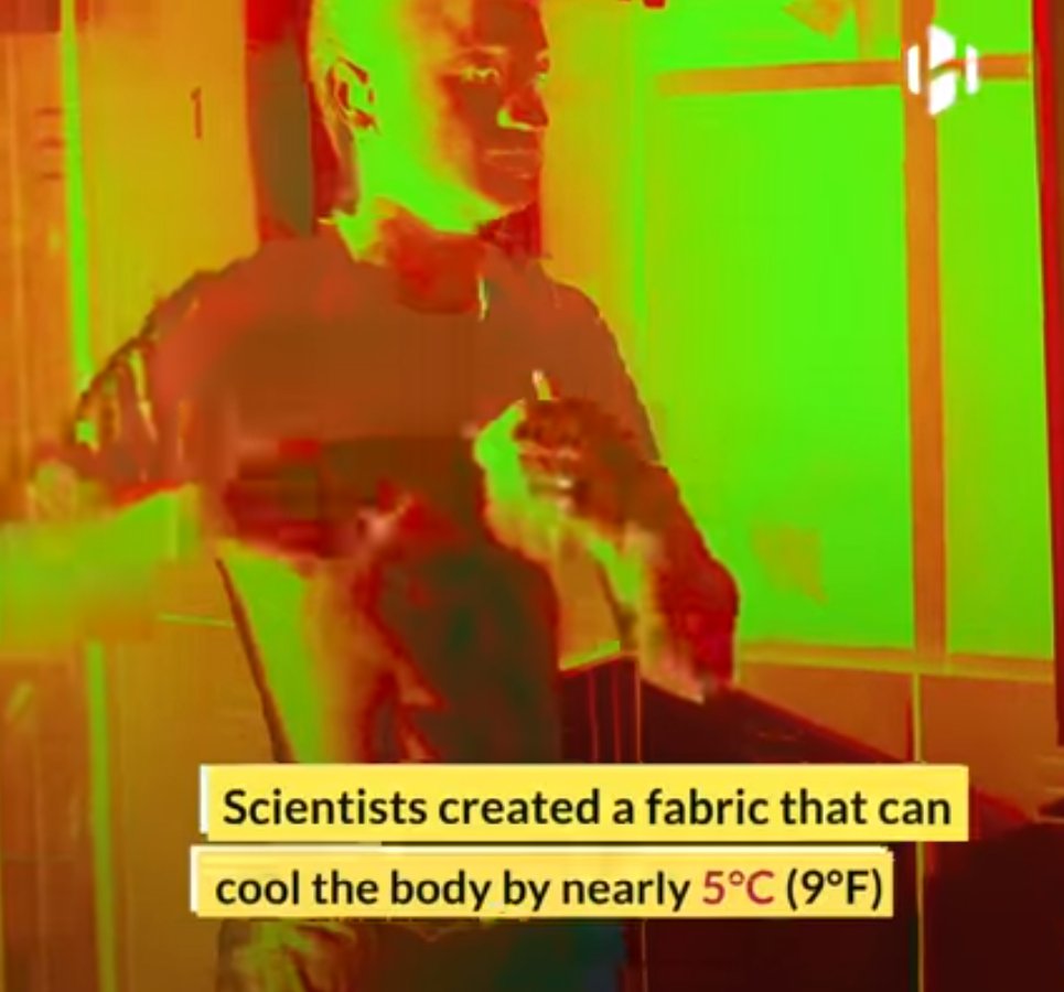 This new fabric has been able to lower body tempreatures 5'c 
fb.watch/6Pm2Kh0Vhy/
#Textileinnovation
#Fashioninnovation