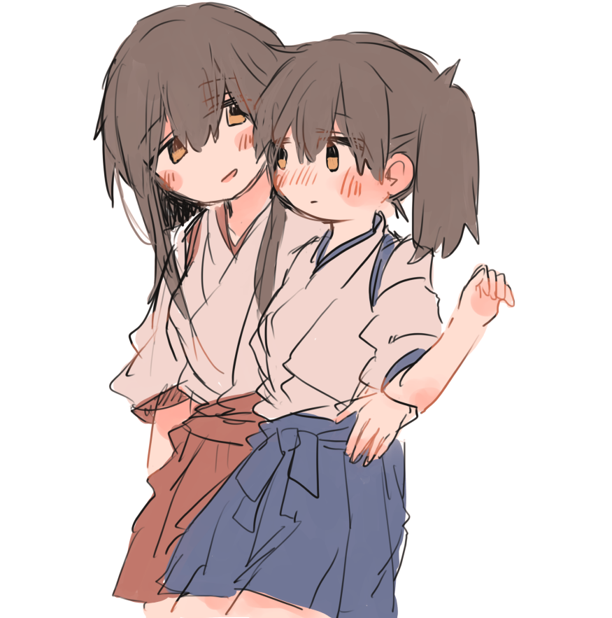 赤城(艦隊これくしょん) ,加賀(艦隊これくしょん) 「」|稲いな🍙のイラスト