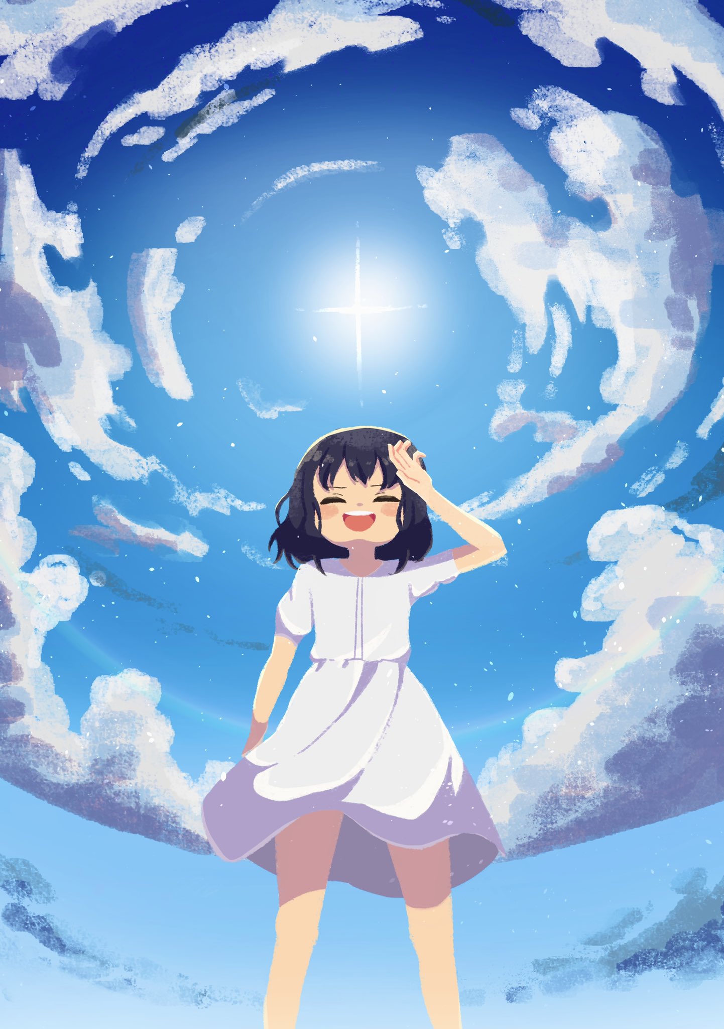 中原めい あぁ 夏を今もう一回 Henceforth Orangestar Orangestar 絵描きさんと繋がりたい イラスト好きな人と繋がりたい 蜜柑星人と繋がりたい イラスト Drawing 青空 T Co 7gsbv78n Twitter