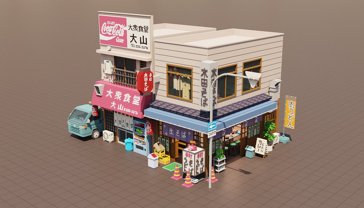dooon's tweet photo. コツコツ作るしか能のない人間なので、コツコツ作りました。
#magicavoxel https://t.co/jSWamj9B5l