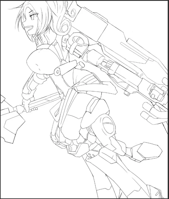 線画描いた!えらいっ! 