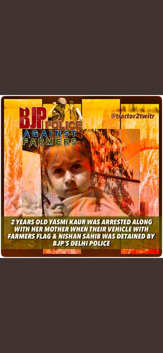 #FarmersProtest 
#BJPPoliceAgainstFarmers 
#bjpattackedfarmers 
BJP police arrest 13 year old boy in Chandigarh while protesting.   Shame on bjp police 🤮🤮🤮🤮😡😡😡