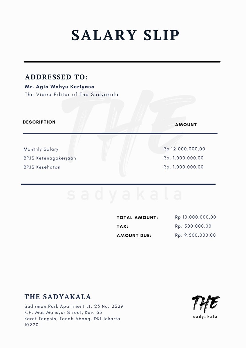 TheSadyakala's tweet photo. ㅤ
Kepada: @kertyasaw
Keterangan: Slip Gaji Juli.
ㅤ https://t.co/yXTL5UCn1K
