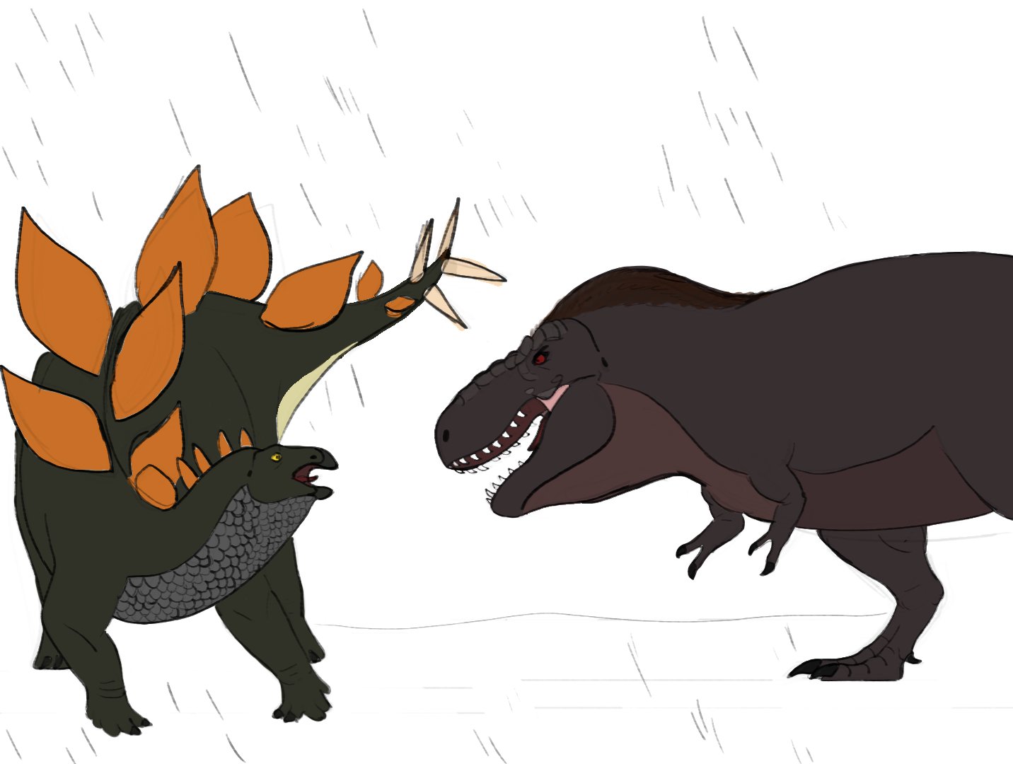 Tyrannosaurus Rex Vs Stegosaurus